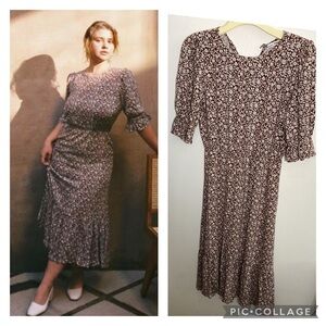 REFORMATION Mayfield Floral Dress Chocolatier